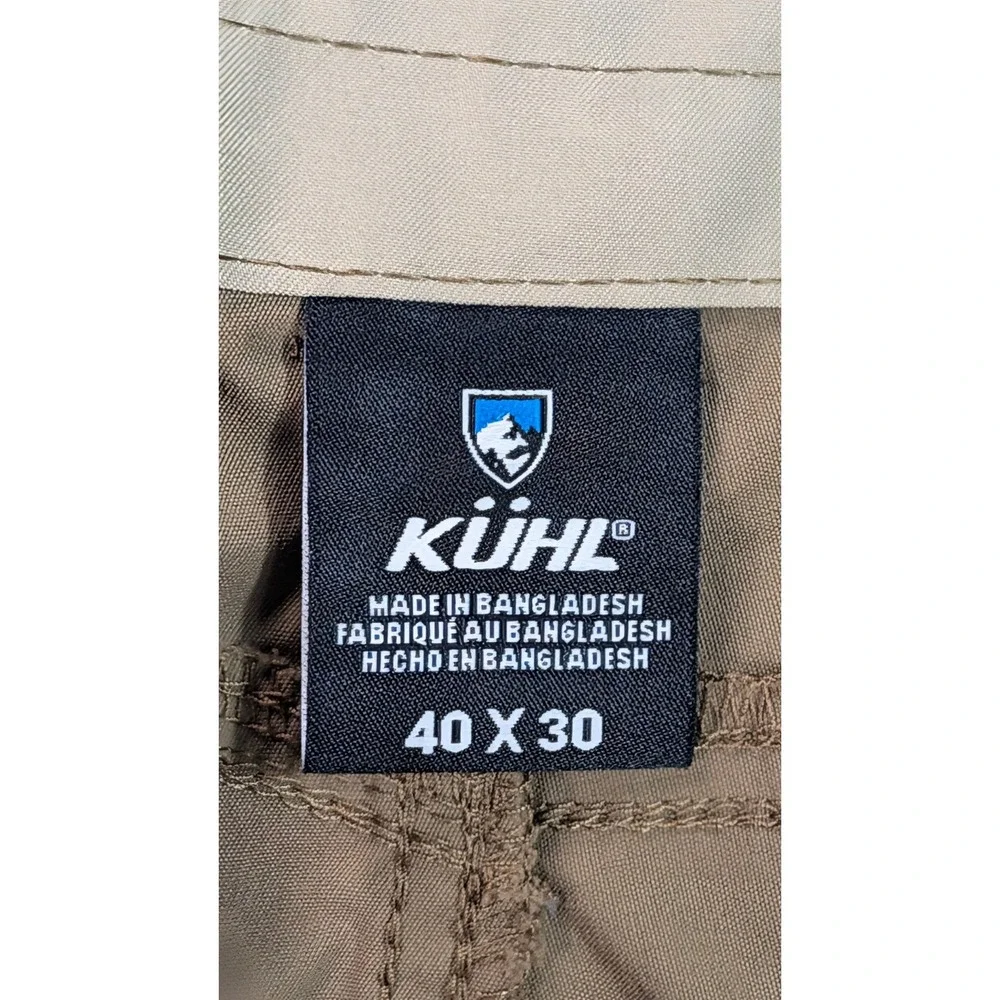 Kuhl Freeflex Style Mens 40x30 Hiking Pants Brown Outdoor Trekking
